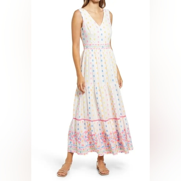petal and pup pink maxi dress Hilary Pleated Maxi Dress